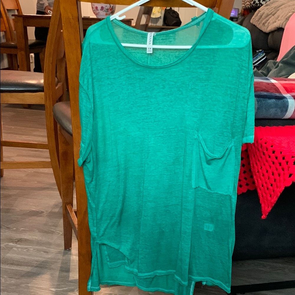 Zenana Teal Women's Oversized Top Size S/M